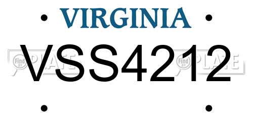 VSS4212 Virginia License Plate
