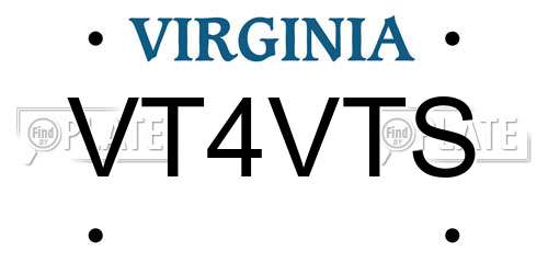 VT4VTS Virginia License Plate