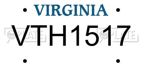 VTH1517 Virginia License Plate