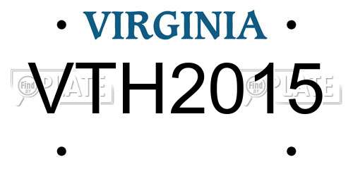 VTH2015 Virginia License Plate