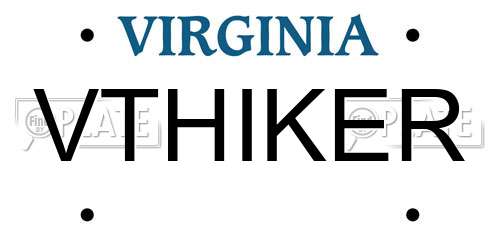 VTHIKER Virginia License Plate