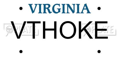VTHOKE Virginia License Plate