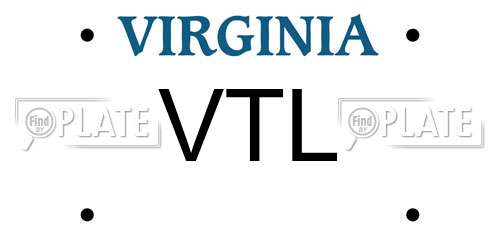 VTL Virginia License Plate