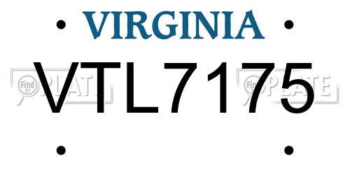 VTL7175 Virginia License Plate