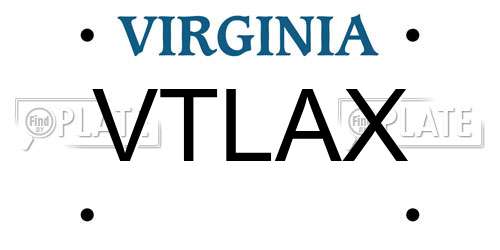 VTLAX Virginia License Plate