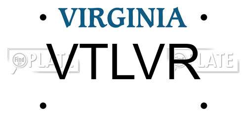 VTLVR Virginia License Plate