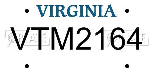 VTM2164 Virginia License Plate