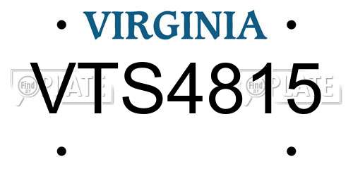 VTS4815 Virginia License Plate