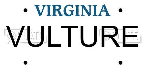 VULTURE Virginia License Plate