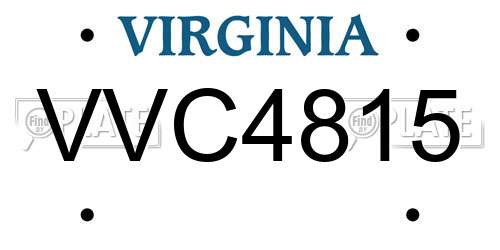 VVC4815 Virginia License Plate
