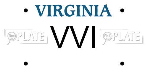 VVI Virginia License Plate