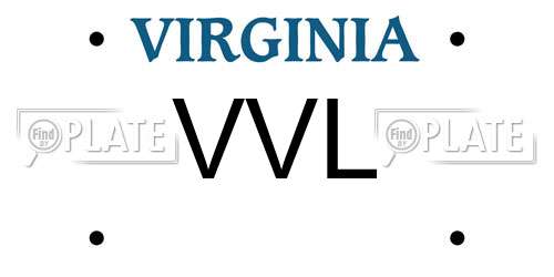 VVL Virginia License Plate