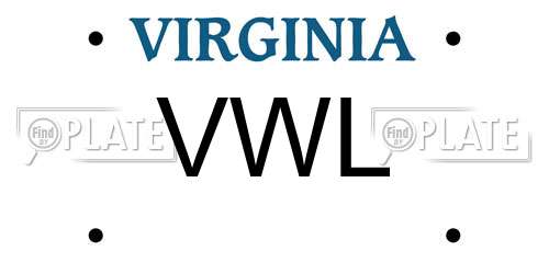 VWL Virginia License Plate