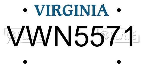 VWN5571 Virginia License Plate