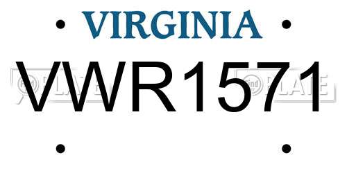 VWR1571 Virginia License Plate