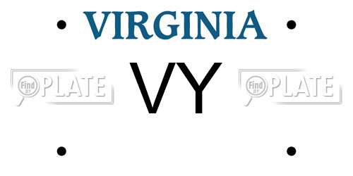 VY Virginia License Plate