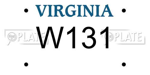 W131 Virginia License Plate