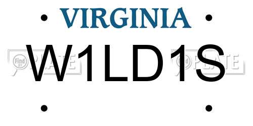 W1LD1S Virginia License Plate