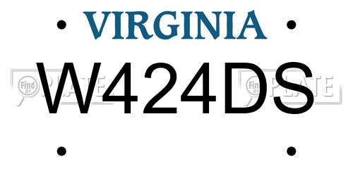 W424DS Virginia License Plate