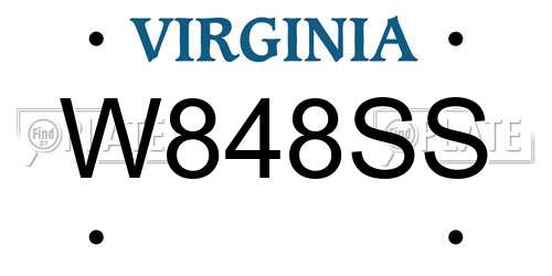 W848SS Virginia License Plate