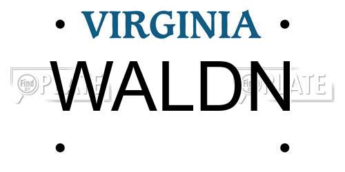 WALDN Virginia License Plate