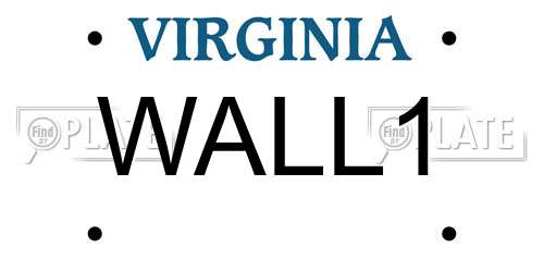WALL1 Virginia License Plate