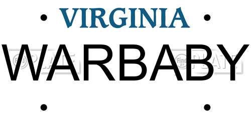 WARBABY Virginia License Plate