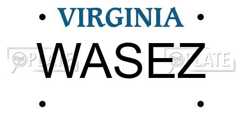 WASEZ Virginia License Plate