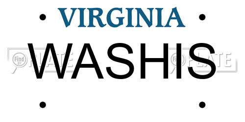 WASHIS Virginia License Plate