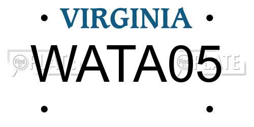 WATA05 Virginia License Plate