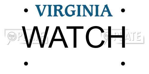 WATCH Virginia License Plate
