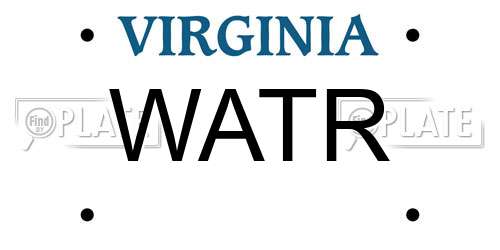 WATR Virginia License Plate