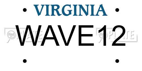 WAVE12 Virginia License Plate