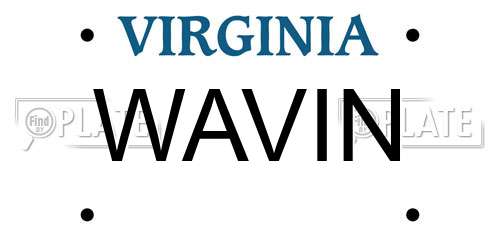WAVIN Virginia License Plate