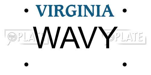 WAVY Virginia License Plate