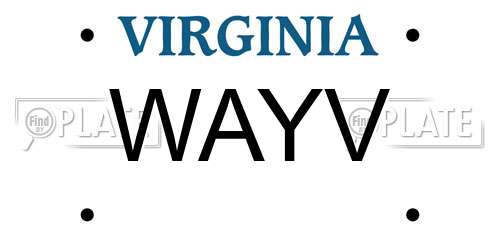 WAYV Virginia License Plate