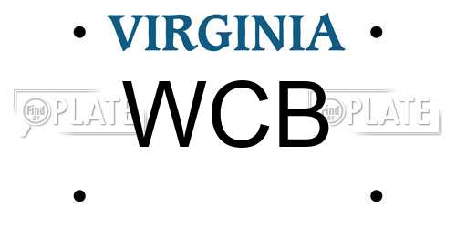 WCB Virginia License Plate
