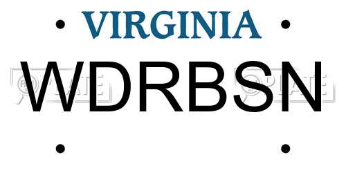 WDRBSN Virginia License Plate