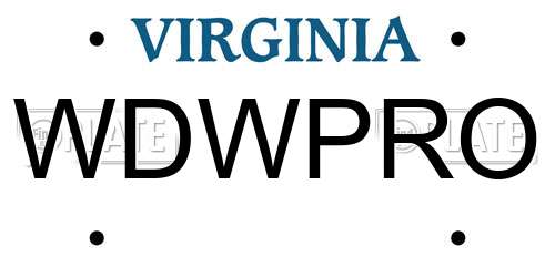WDWPRO Virginia License Plate