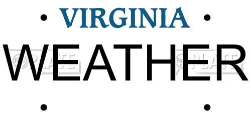 WEATHER Virginia License Plate