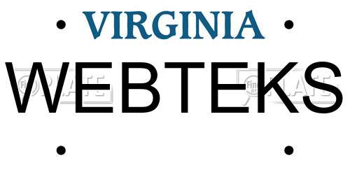 WEBTEKS Virginia License Plate