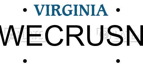 WECRUSN Virginia License Plate