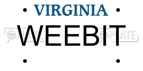 WEEBIT Virginia License Plate