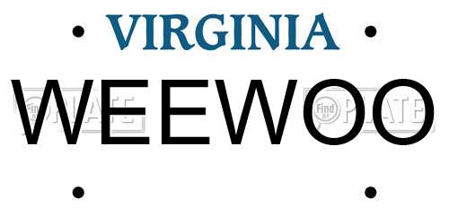 WEEWOO Virginia License Plate