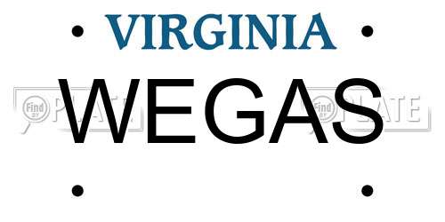 WEGAS Virginia License Plate