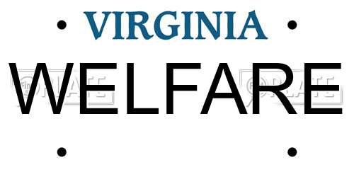 WELFARE Virginia License Plate