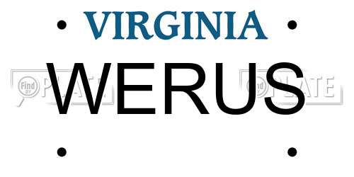 WERUS Virginia License Plate
