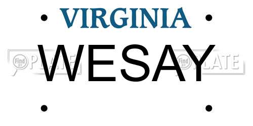 WESAY Virginia License Plate