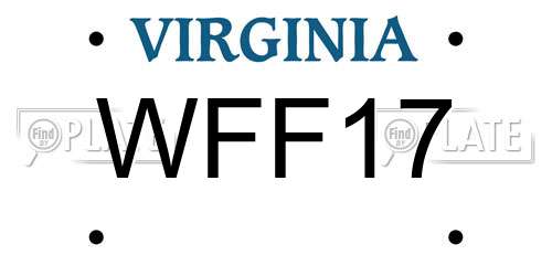 WFF17 Virginia License Plate