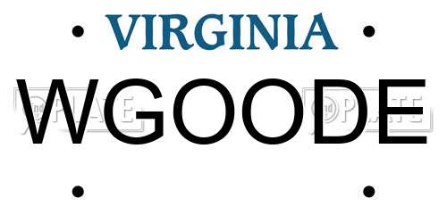 WGOODE Virginia License Plate
